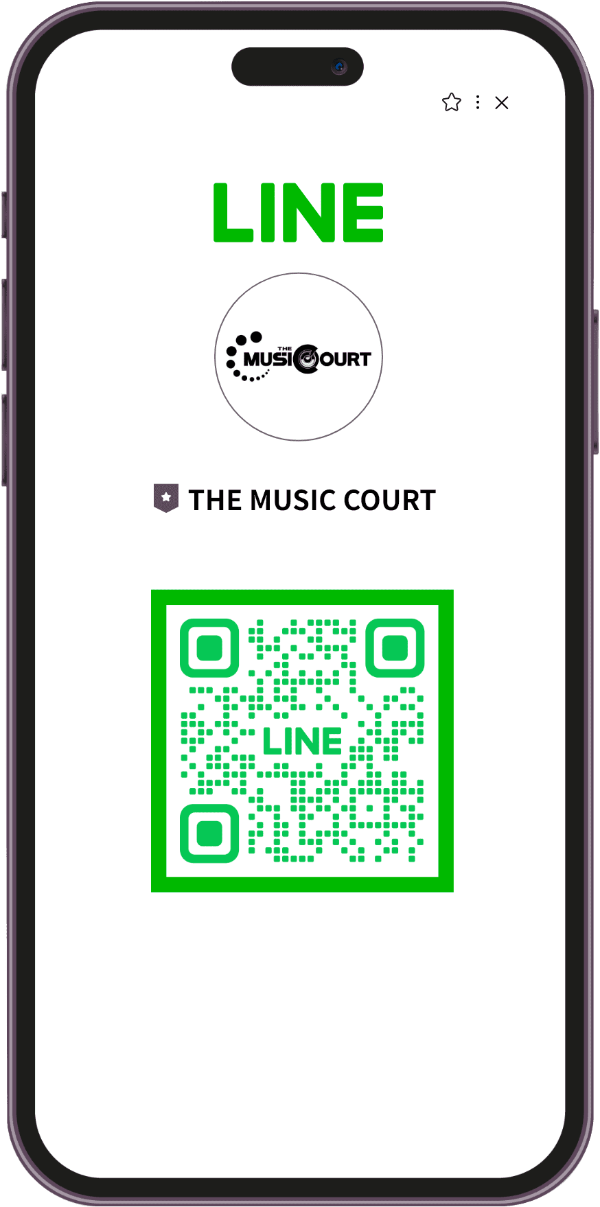 THE MUSIC COURT LINE QR